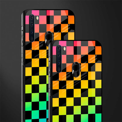 rainbow check pattern glass case for samsung a21 image-2