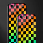 rainbow check pattern glass case for iphone 8 image-2
