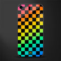 rainbow check pattern glass case for iphone 7 image