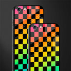 rainbow check pattern glass case for iphone 6s image-2