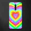 rainbow y2k hearts aesthetic glass case for oppo reno 2f image