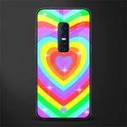 rainbow y2k hearts aesthetic glass case for vivo v17 pro image