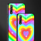 rainbow y2k hearts aesthetic glass case for vivo s1 image-2