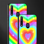 rainbow y2k hearts aesthetic glass case for vivo z1 pro image-2