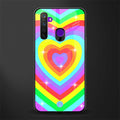 rainbow y2k hearts aesthetic glass case for realme 5i image