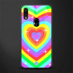 rainbow y2k hearts aesthetic glass case for redmi note 7 image