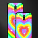 rainbow y2k hearts aesthetic glass case for redmi 8a image-2
