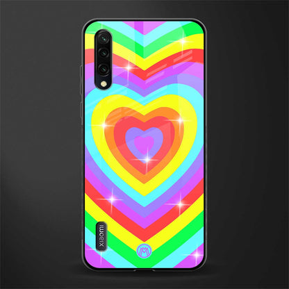 rainbow y2k hearts aesthetic glass case for mi a3 redmi a3 image
