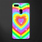 rainbow y2k hearts aesthetic glass case for oppo a12 image
