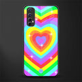 rainbow y2k hearts aesthetic glass case for realme narzo 20 pro image