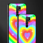 rainbow y2k hearts aesthetic glass case for poco m2 image-2
