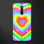 rainbow y2k hearts aesthetic glass case for realme x2 pro image