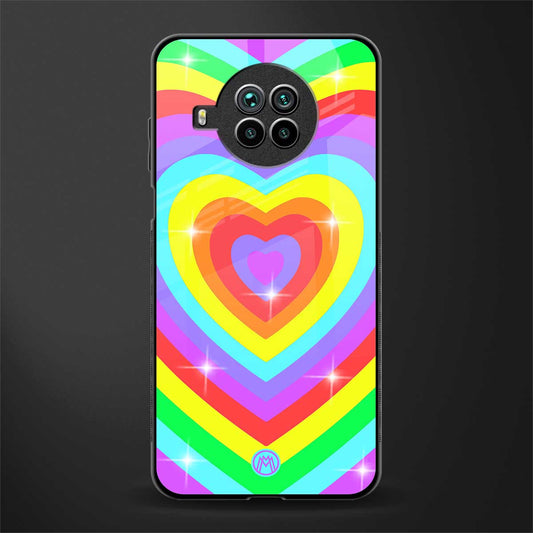 rainbow y2k hearts aesthetic glass case for mi 10i image