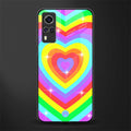 rainbow y2k hearts aesthetic glass case for vivo y53s image
