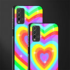 rainbow y2k hearts aesthetic glass case for redmi 9 power image-2