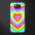 rainbow y2k hearts aesthetic glass case for poco x3 pro image