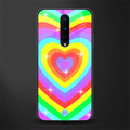 rainbow y2k hearts aesthetic glass case for oneplus 8 image