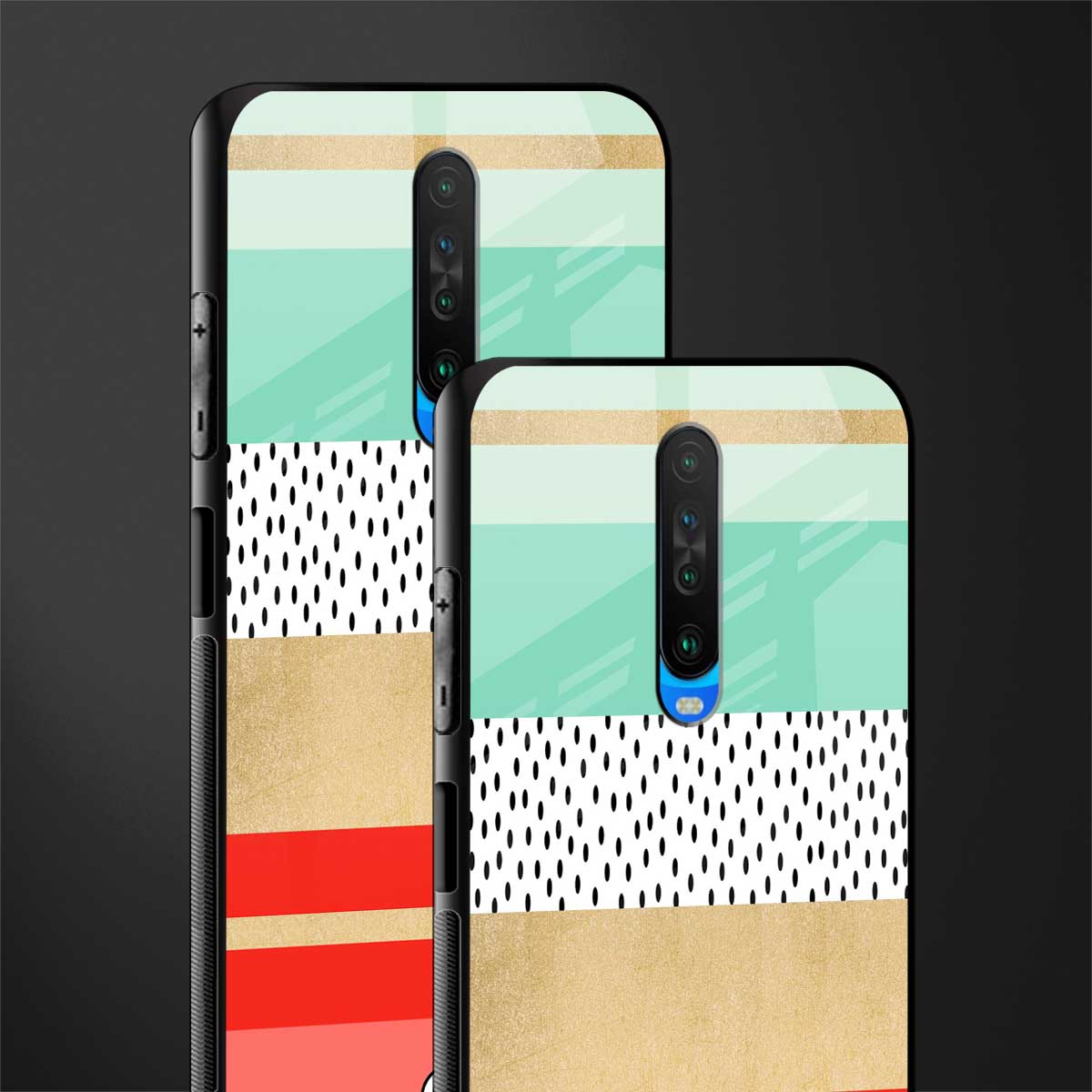 raspberry mint gelato glass case for poco x2 image-2