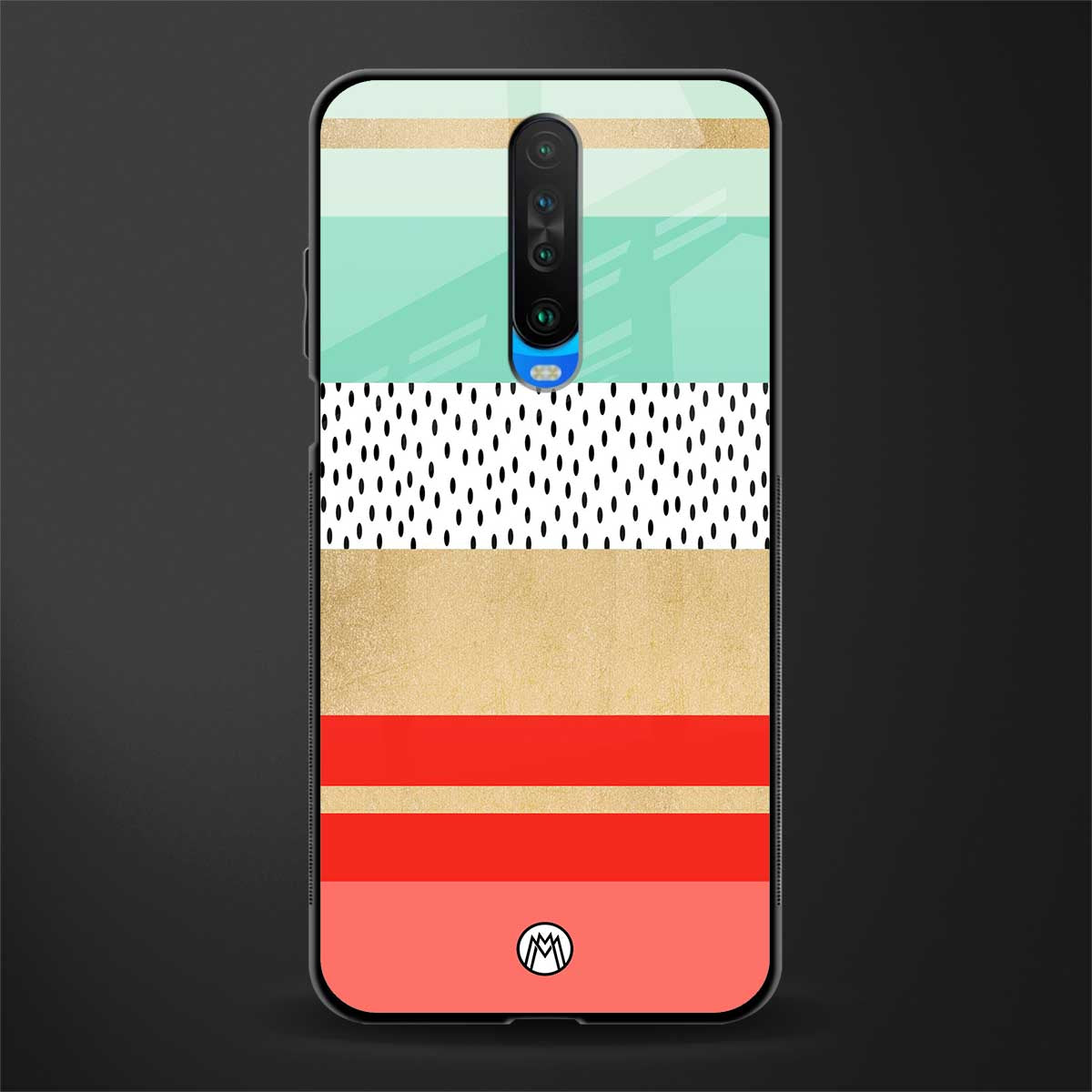 raspberry mint gelato glass case for poco x2 image