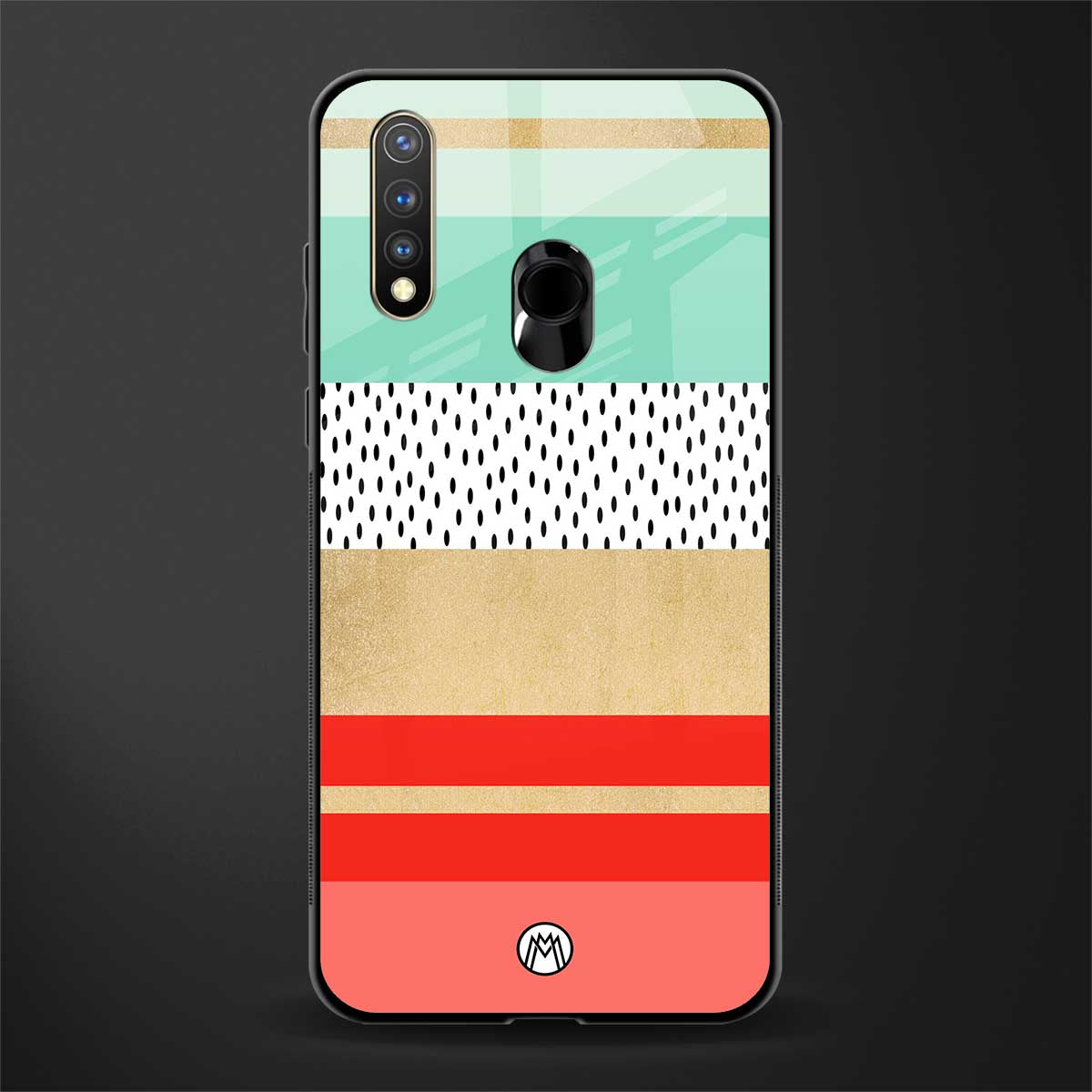 raspberry mint gelato glass case for vivo u20 image
