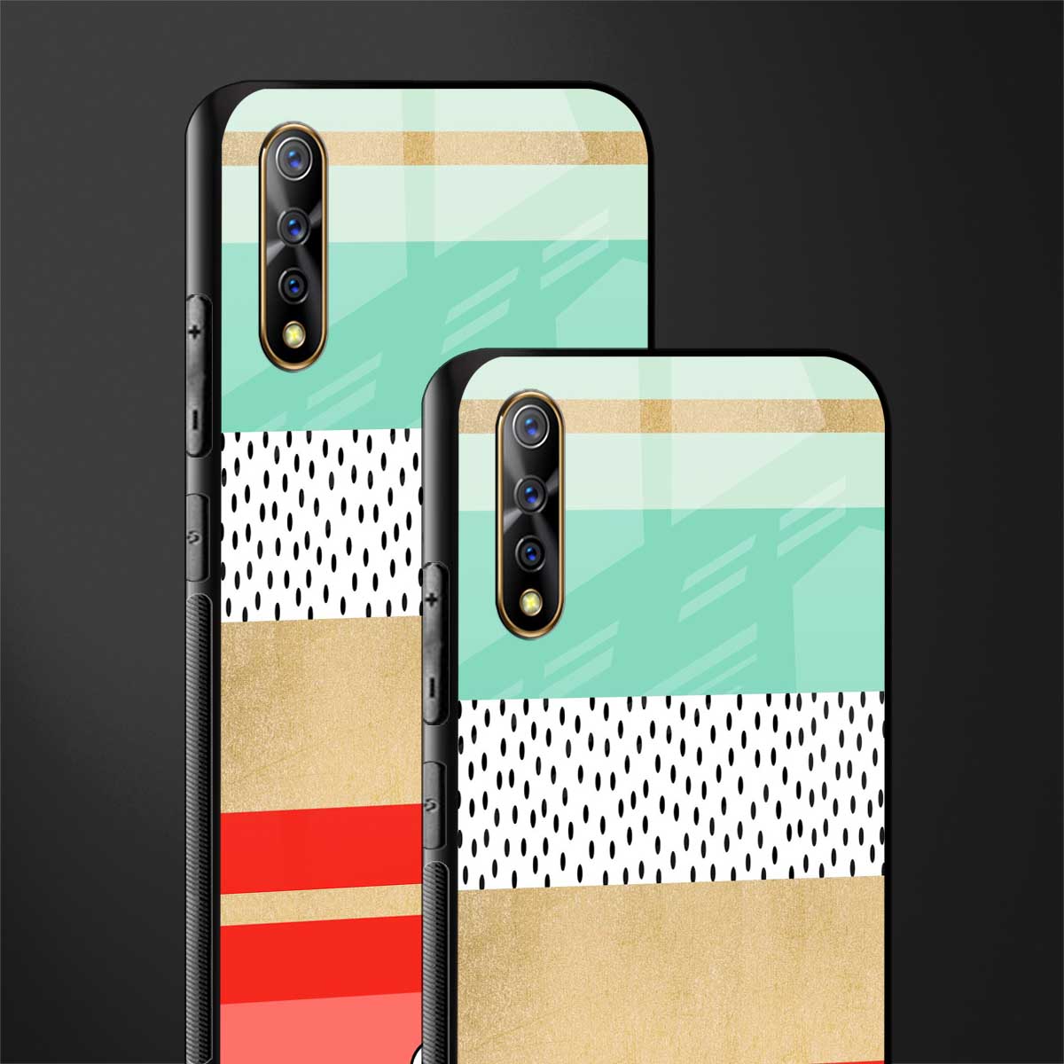 raspberry mint gelato glass case for vivo z1x image-2