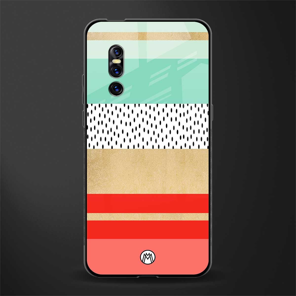 raspberry mint gelato glass case for vivo v15 pro image