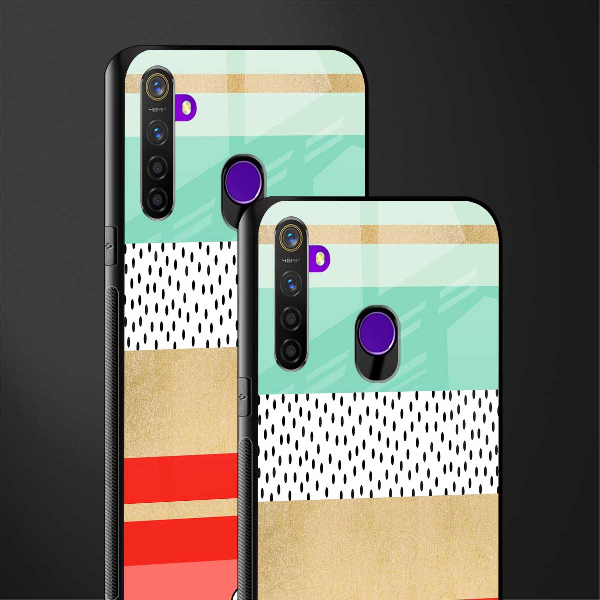raspberry mint gelato glass case for realme 5 pro image-2