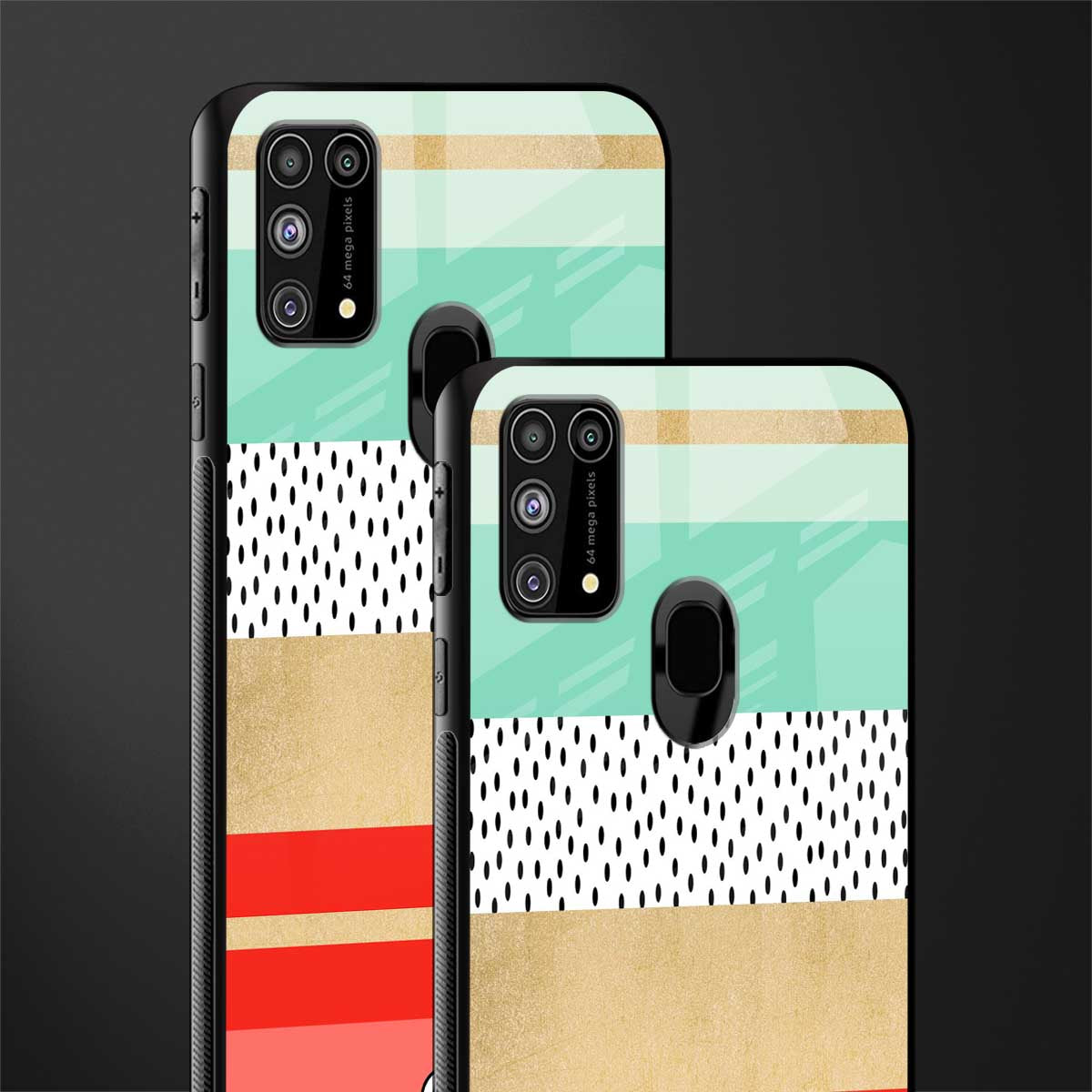 raspberry mint gelato glass case for samsung galaxy f41 image-2