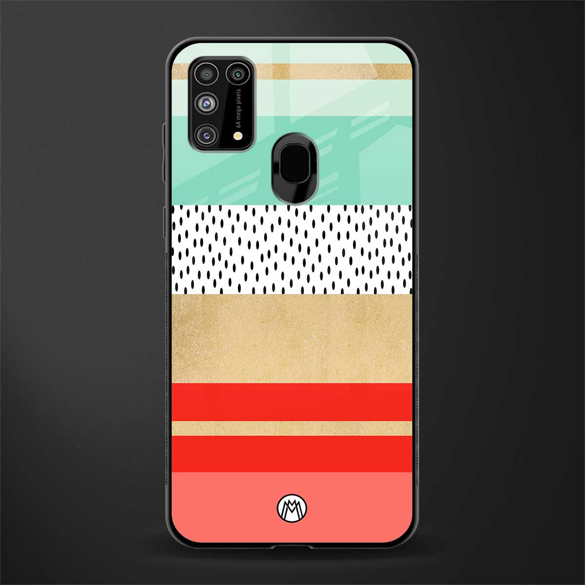 raspberry mint gelato glass case for samsung galaxy m31 image
