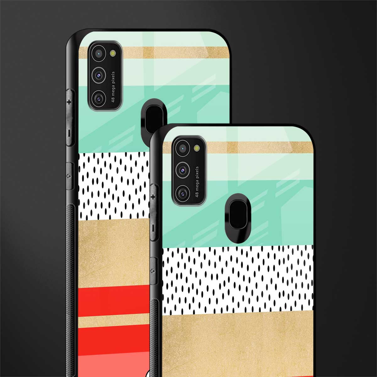 raspberry mint gelato glass case for samsung galaxy m21 image-2