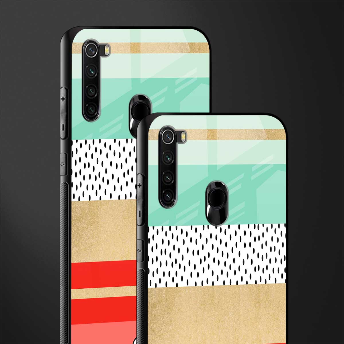 raspberry mint gelato glass case for redmi note 8 image-2