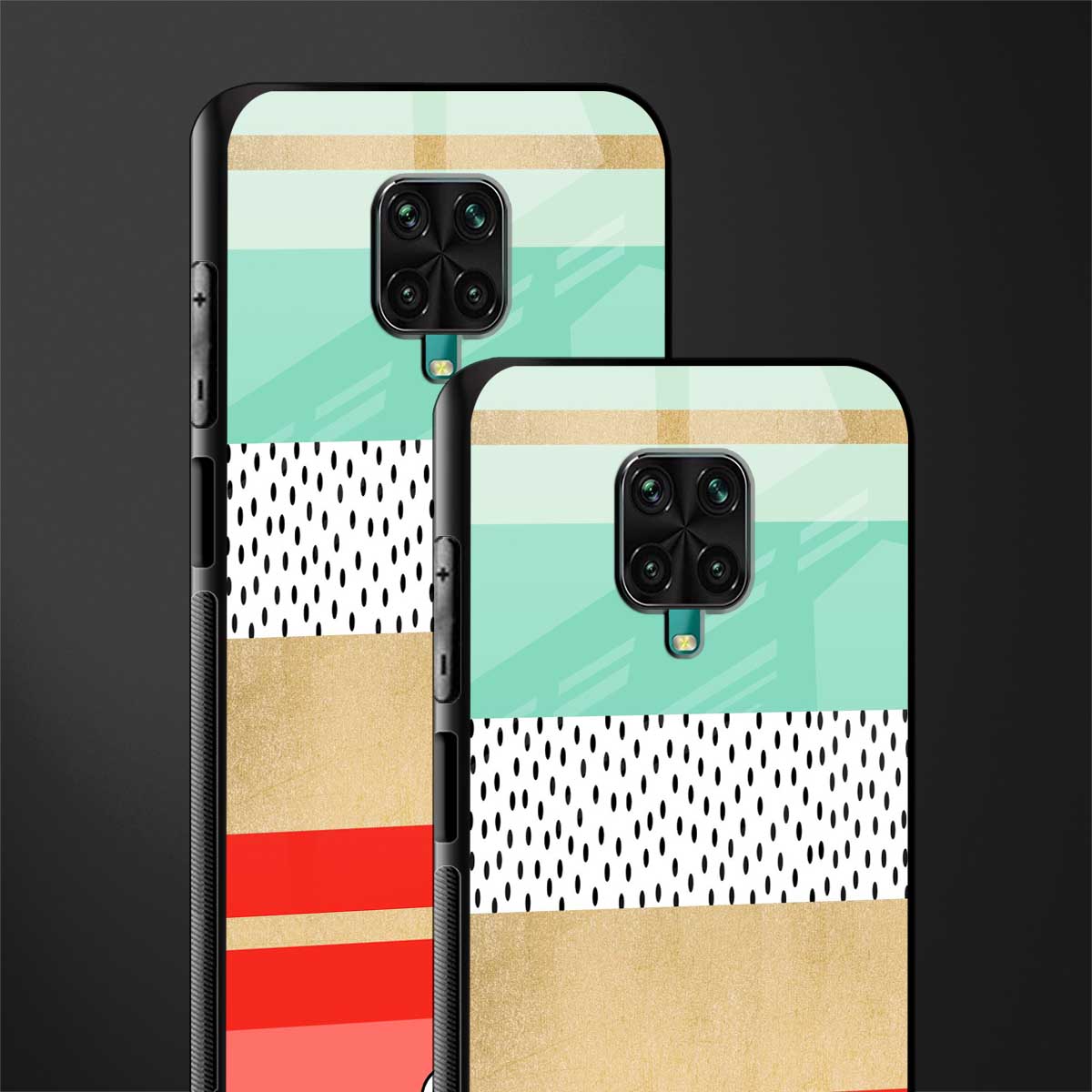 raspberry mint gelato glass case for redmi note 9 pro image-2