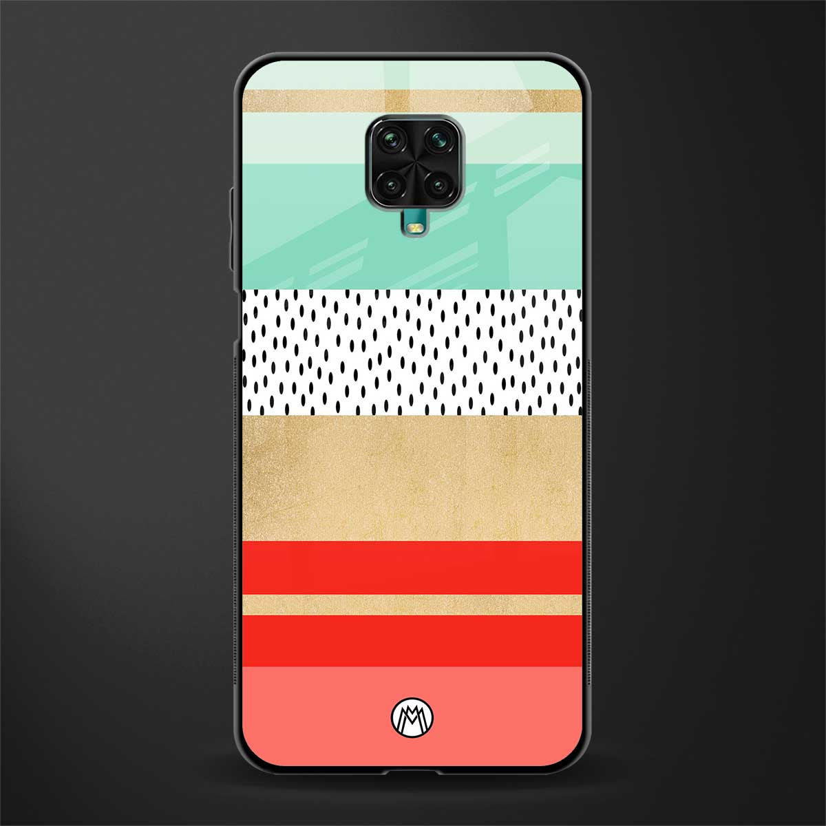 raspberry mint gelato glass case for redmi note 9 pro image