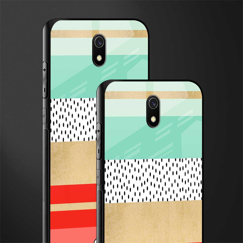raspberry mint gelato glass case for redmi 8a image-2