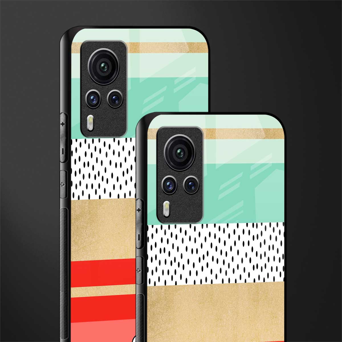 raspberry mint gelato glass case for vivo x60 pro image-2
