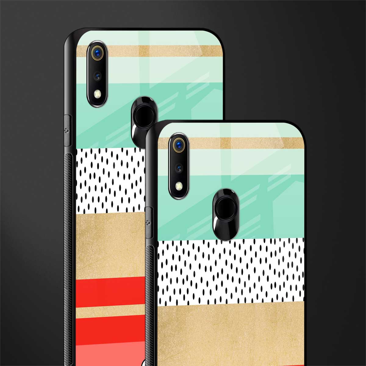 raspberry mint gelato glass case for realme 3 pro image-2