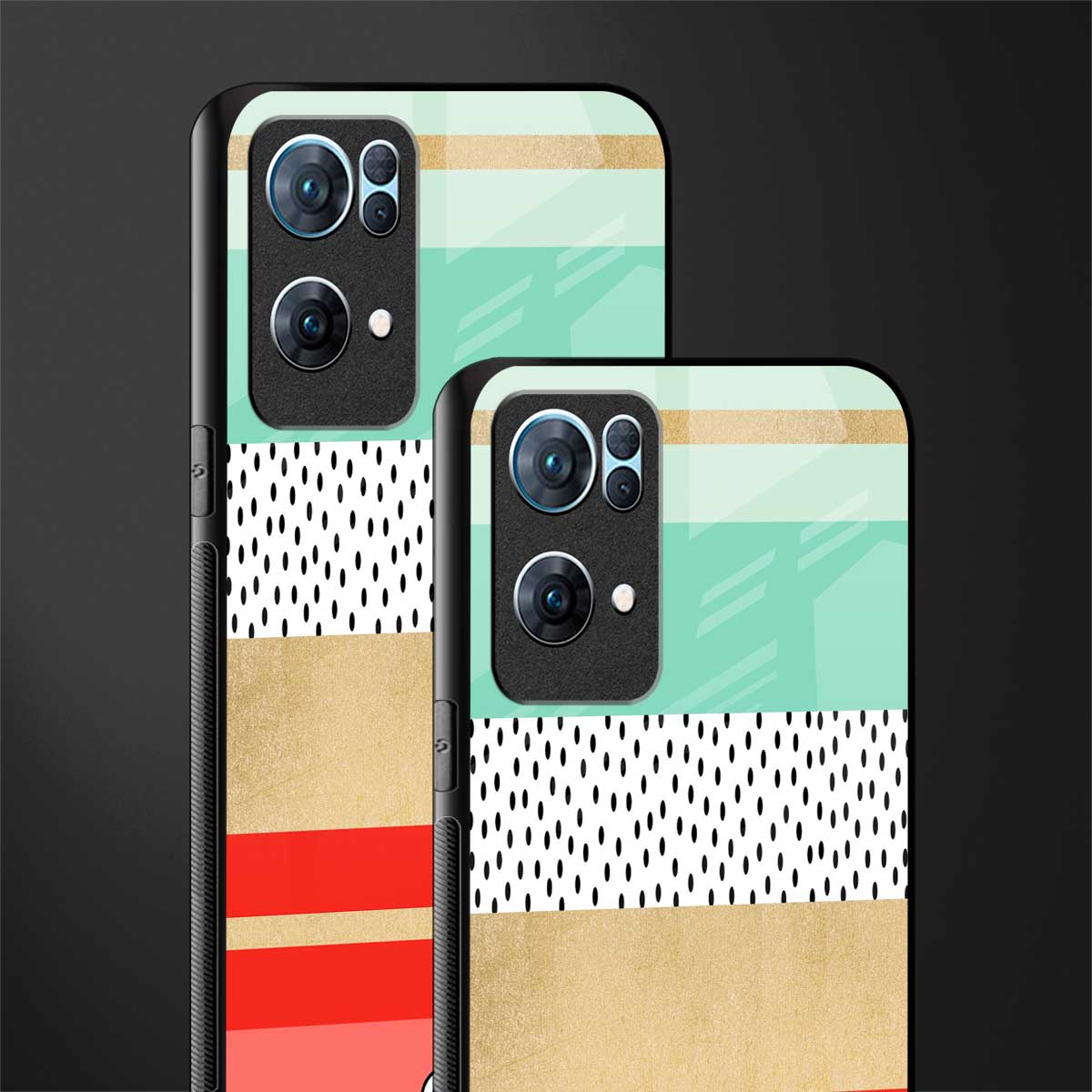 raspberry mint gelato glass case for oppo reno7 pro 5g image-2