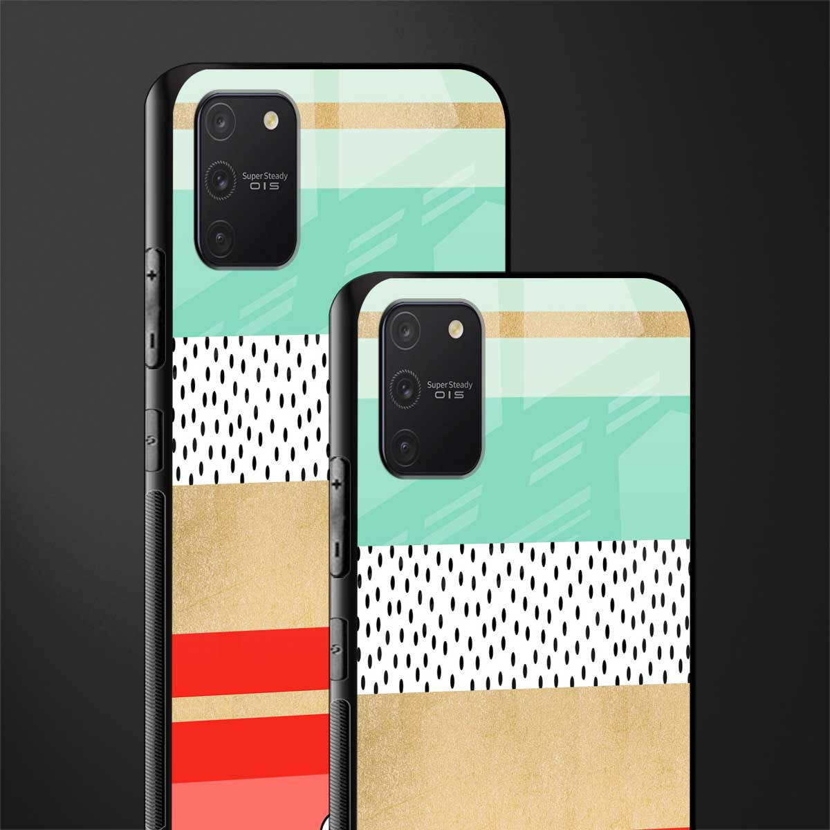raspberry mint gelato glass case for samsung galaxy a91 image-2