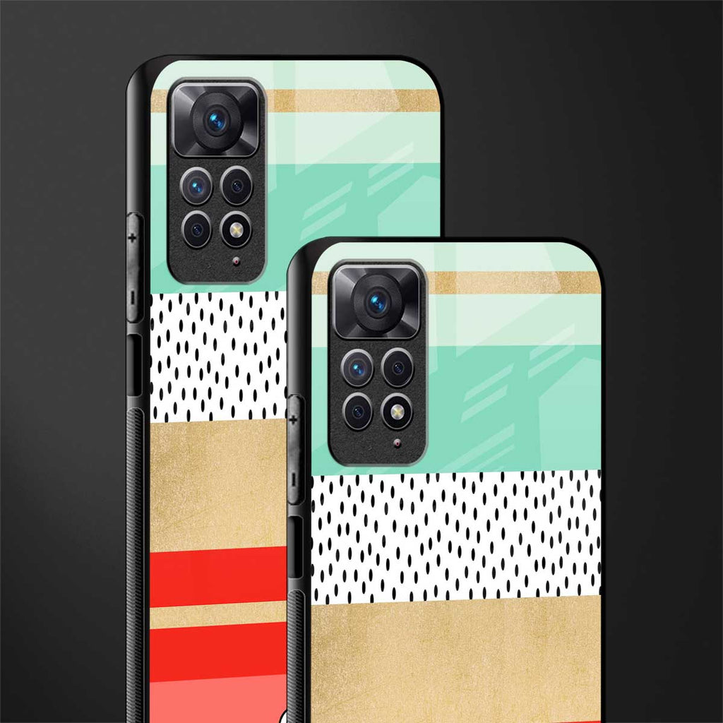 raspberry mint gelato glass case for redmi note 11 image-2