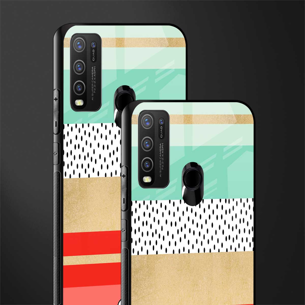 raspberry mint gelato glass case for vivo y50 image-2