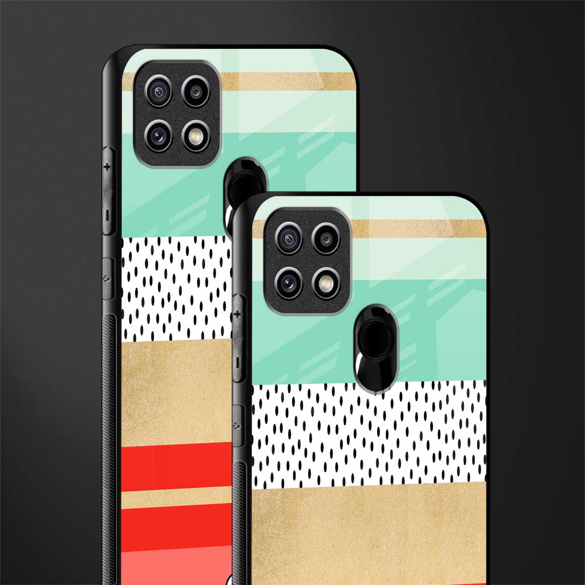 raspberry mint gelato glass case for oppo a15 image-2