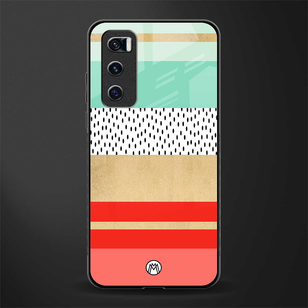 raspberry mint gelato glass case for vivo v20 se image