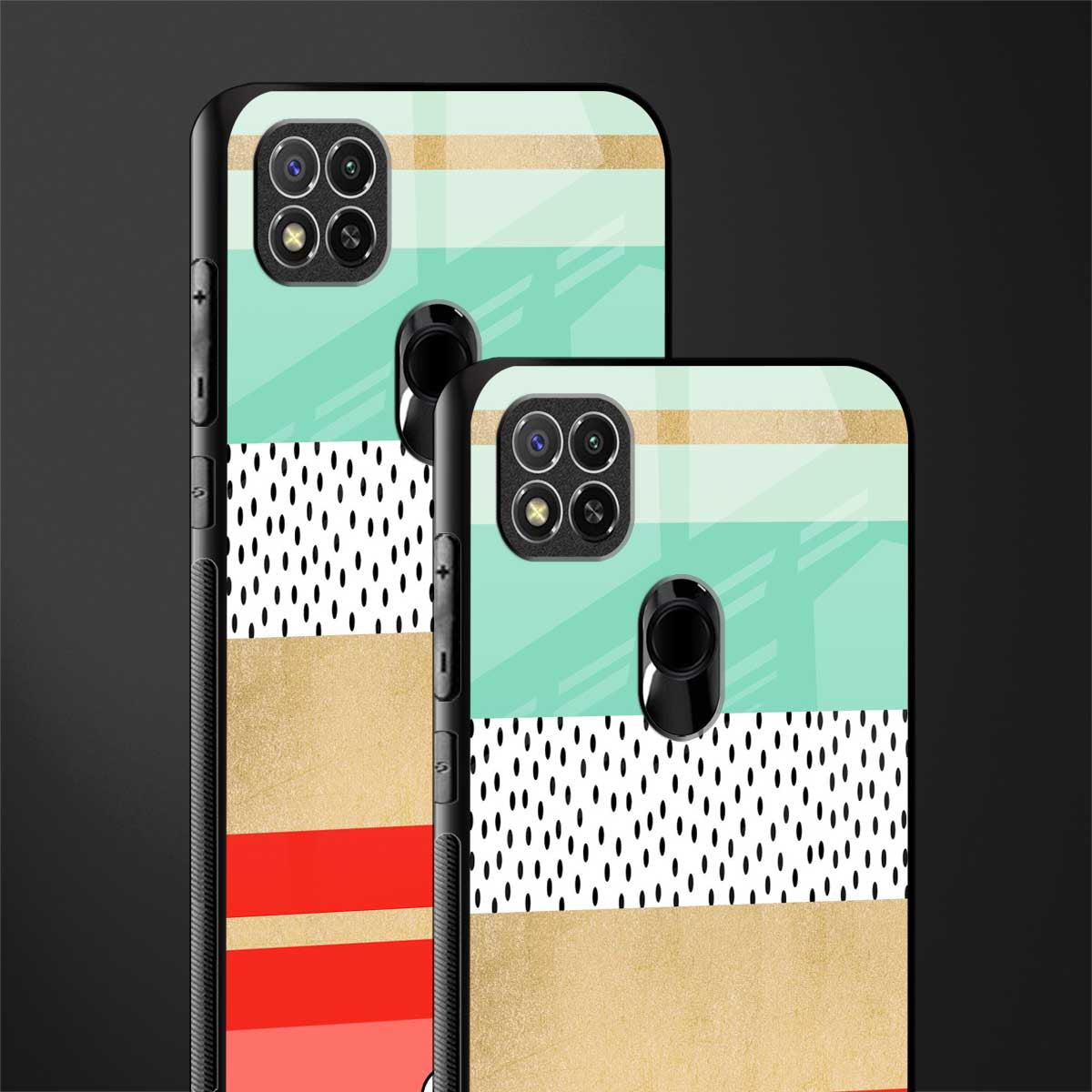 raspberry mint gelato glass case for redmi 9c image-2