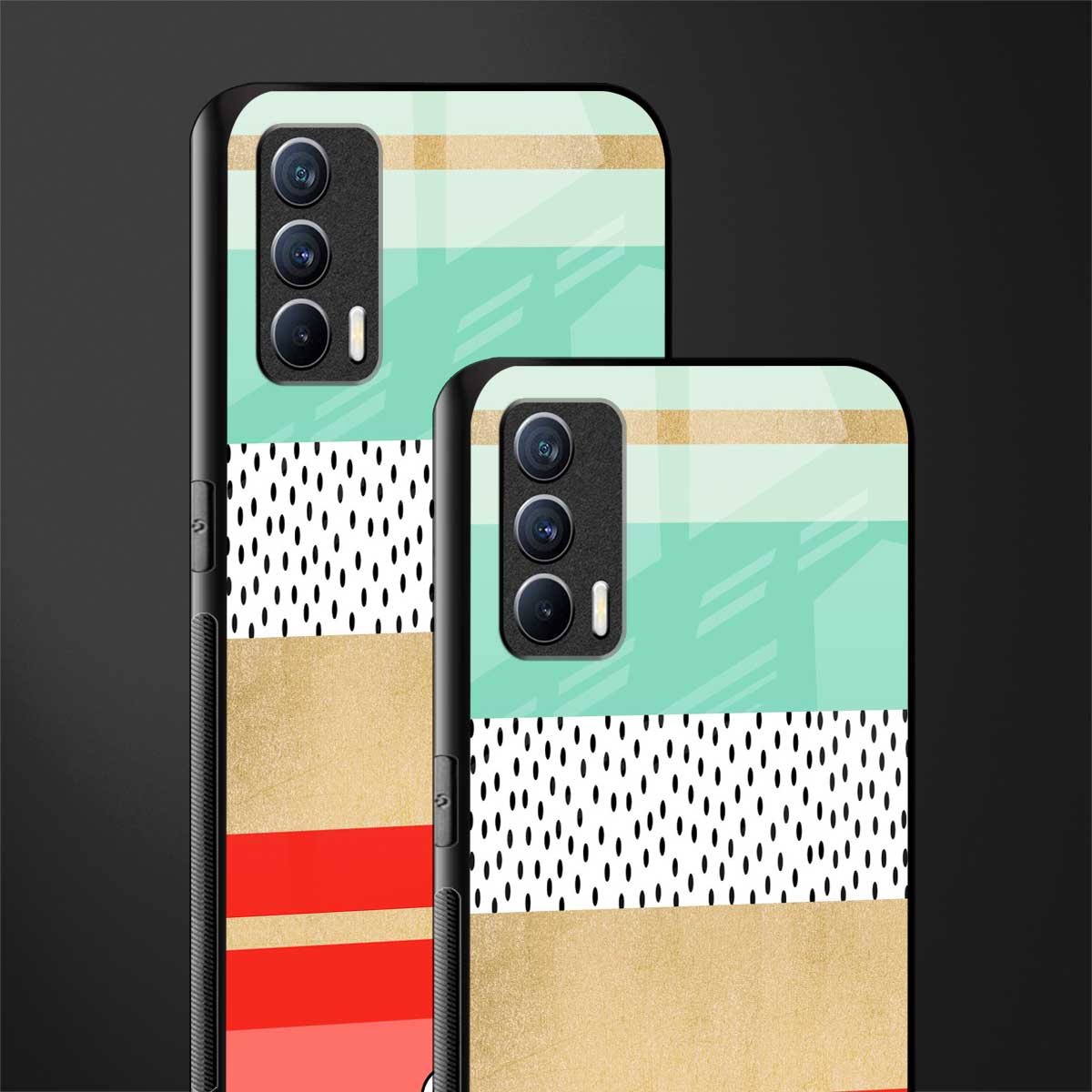 raspberry mint gelato glass case for realme x7 image-2