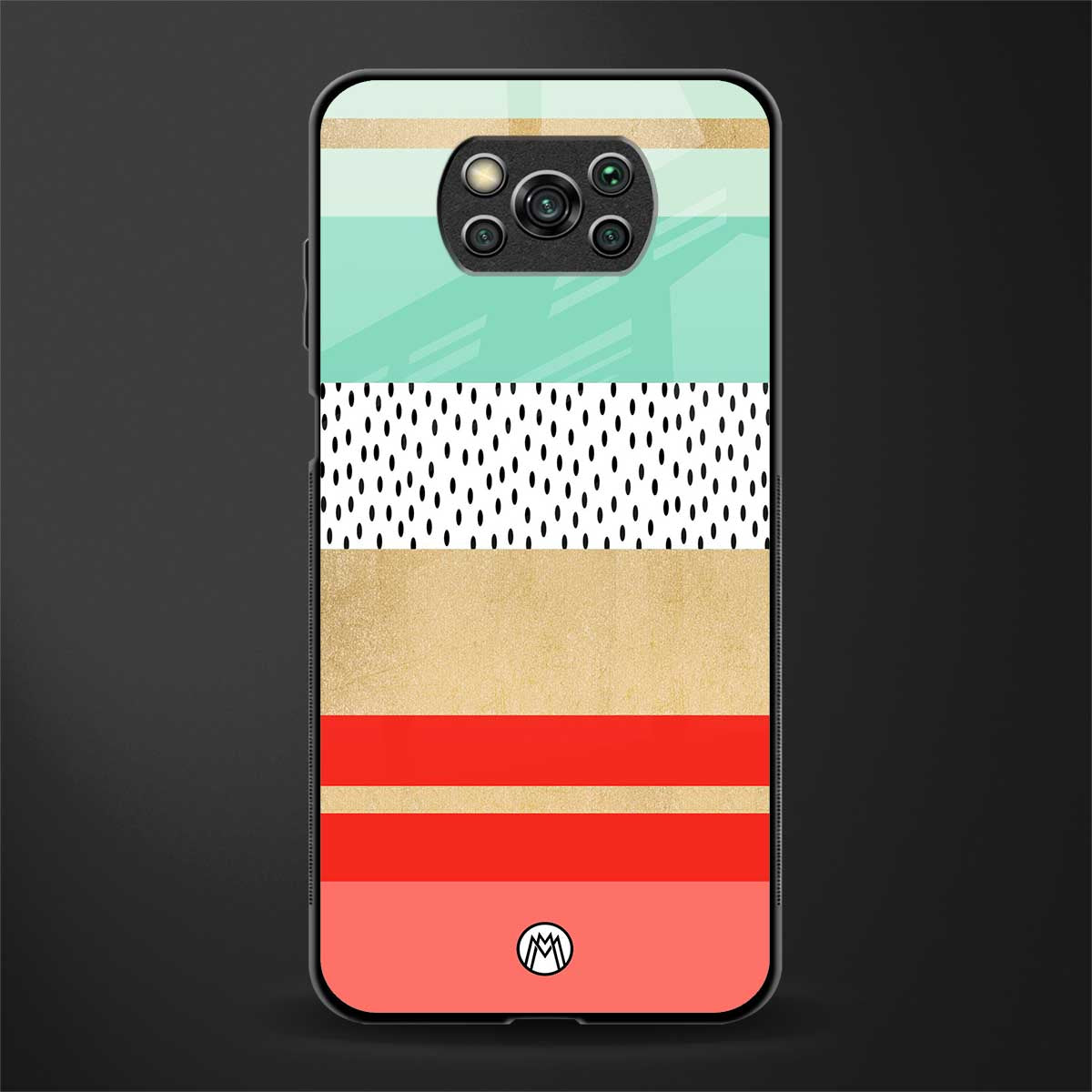 raspberry mint gelato glass case for poco x3 image
