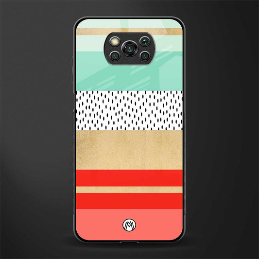 raspberry mint gelato glass case for poco x3 image