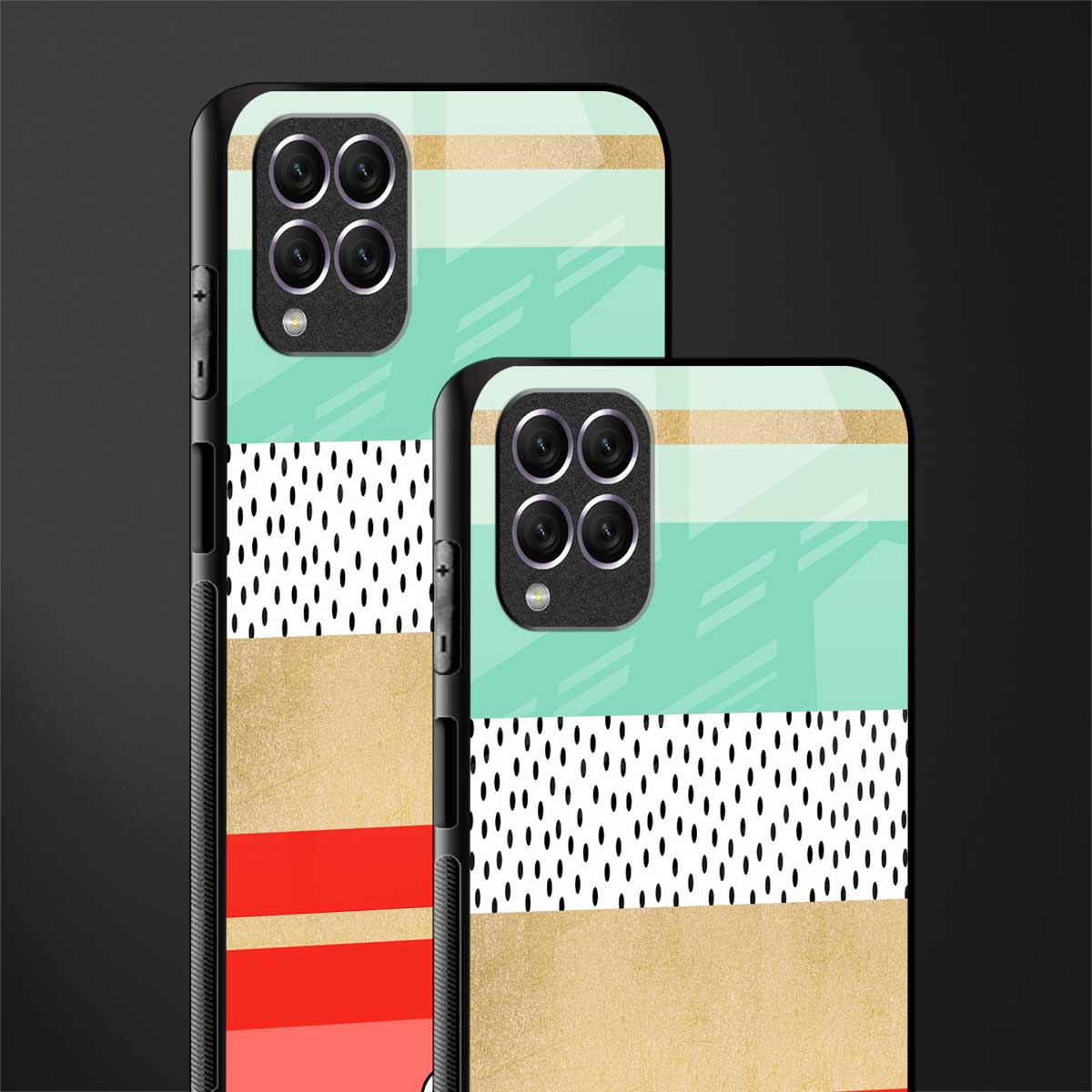 raspberry mint gelato glass case for samsung galaxy f62 image-2