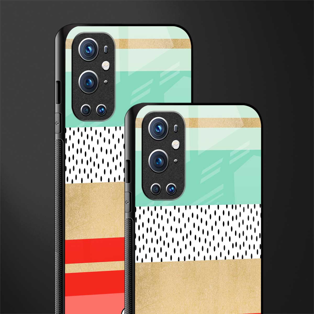 raspberry mint gelato glass case for oneplus 9 pro image-2