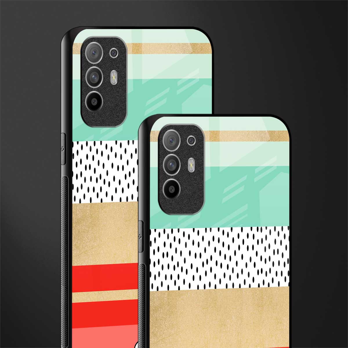 raspberry mint gelato glass case for oppo f19 pro plus image-2
