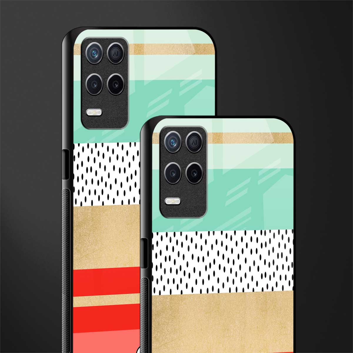 raspberry mint gelato glass case for realme 8 5g image-2